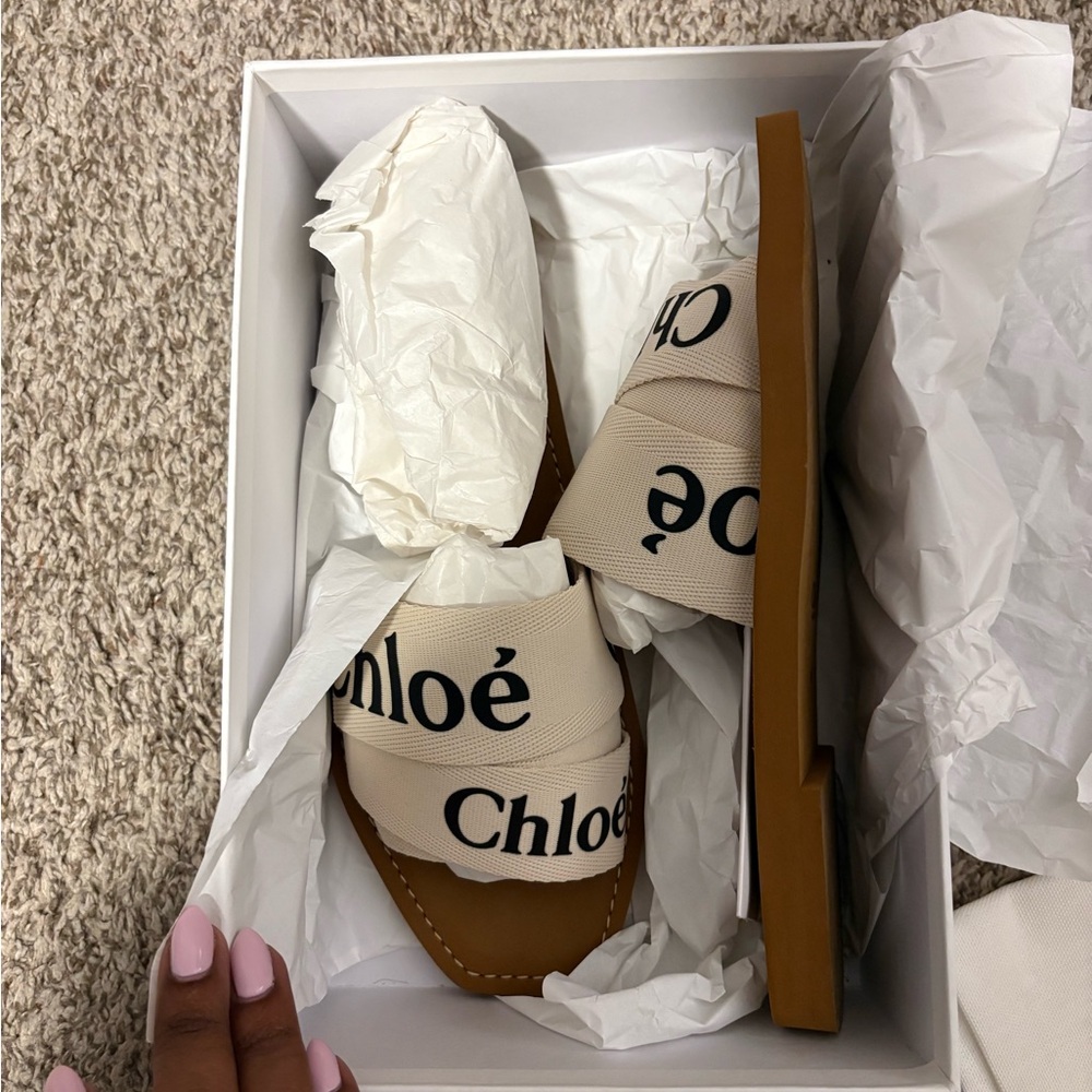 Chloé Beige and Brown Sandals